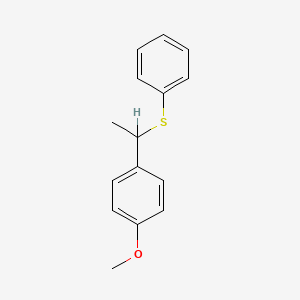 molecular formula C15H16OS B14599639 Anisole, p-(1-(phenylthio)ethyl)- CAS No. 60702-13-8