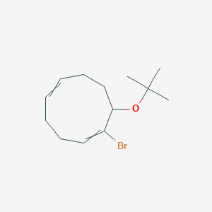 molecular formula C13H21BrO B14599652 1-Bromo-9-tert-butoxycyclonona-1,5-diene CAS No. 60996-45-4