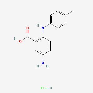 5-Amino-2-(4-methylanilino)benzoic acid;hydrochloride