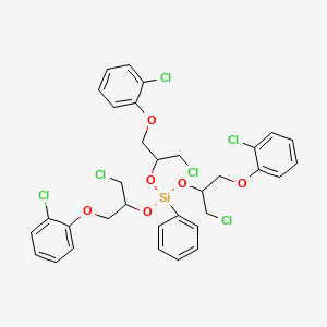 Tris{[1-chloro-3-(2-chlorophenoxy)propan-2-yl]oxy}(phenyl)silane