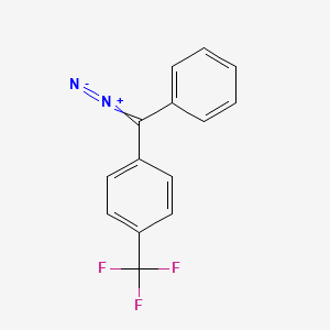 molecular formula C14H9F3N2 B14599685 1-[Diazo(phenyl)methyl]-4-(trifluoromethyl)benzene CAS No. 60664-82-6