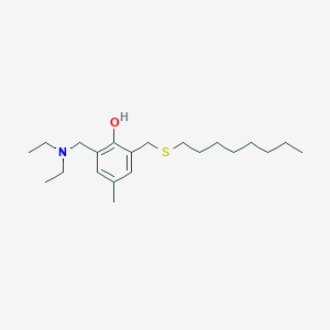 2-[(Diethylamino)methyl]-4-methyl-6-[(octylsulfanyl)methyl]phenol