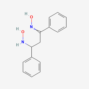 1-Propanone, 3-(hydroxyamino)-1,3-diphenyl-, oxime