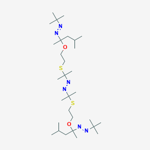 molecular formula C30H62N6O2S2 B14599705 (3E,19E)-2,2,5,10,10,13,13,18,21,21-Decamethyl-5,18-bis(2-methylpropyl)-6,17-dioxa-9,14-dithia-3,4,11,12,19,20-hexaazadocosa-3,11,19-triene CAS No. 61146-46-1