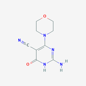 molecular formula C9H11N5O2 B1459973 2-氨基-4-羟基-6-吗啉-4-基嘧啶-5-腈 CAS No. 76369-23-8