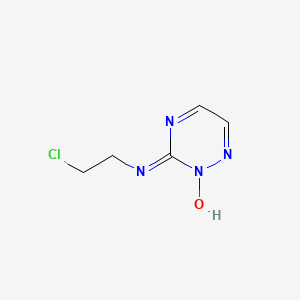 molecular formula C5H7ClN4O B14599739 (3E)-3-[(2-Chloroethyl)imino]-1,2,4-triazin-2(3H)-ol CAS No. 61177-97-7