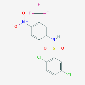 2,5-Dichloro-N-[4-nitro-3-(trifluoromethyl)phenyl]benzene-1-sulfonamide