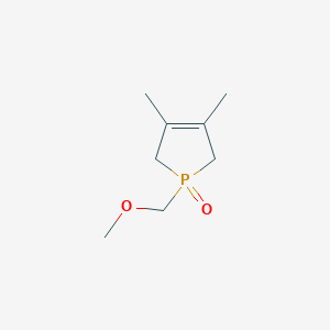 molecular formula C8H15O2P B14599770 1-(Methoxymethyl)-3,4-dimethyl-2,5-dihydro-1H-1lambda~5~-phosphol-1-one CAS No. 61213-62-5