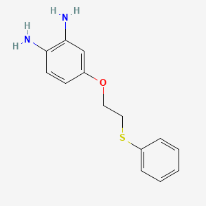 molecular formula C14H16N2OS B14599786 4-[2-(Phenylsulfanyl)ethoxy]benzene-1,2-diamine CAS No. 58841-31-9