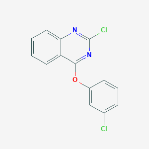 molecular formula C14H8Cl2N2O B14599800 2-Chloro-4-(3-chlorophenoxy)quinazoline CAS No. 61067-68-3