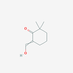 molecular formula C9H14O2 B14599805 6-(Hydroxymethylidene)-2,2-dimethylcyclohexan-1-one CAS No. 61188-00-9