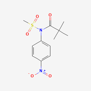 molecular formula C12H16N2O5S B14599806 N-(Methanesulfonyl)-2,2-dimethyl-N-(4-nitrophenyl)propanamide CAS No. 61068-49-3