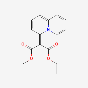 molecular formula C16H17NO4 B14599823 Propanedioic acid, 4H-quinolizin-4-ylidene-, diethyl ester CAS No. 59310-47-3