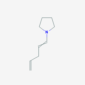 molecular formula C9H15N B14599850 1-(Penta-1,4-dien-1-YL)pyrrolidine CAS No. 58576-15-1