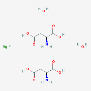 molecular formula C8H18MgN2O10+2 B1459987 Magnesium;(2S)-2-aminobutanedioic acid;dihydrate CAS No. 215533-00-9