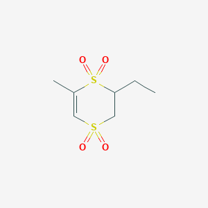 2-Ethyl-6-methyl-2,3-dihydro-1lambda~6~,4lambda~6~-dithiine-1,1,4,4-tetrone