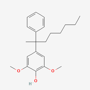 molecular formula C22H30O3 B14599903 2,6-Dimethoxy-4-(2-phenyloctan-2-YL)phenol CAS No. 60526-72-9