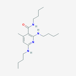 molecular formula C19H34N4O B14599906 N-Butyl-2,6-bis(butylamino)-4-methylpyridine-3-carboxamide CAS No. 61100-31-0