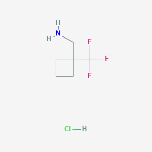 molecular formula C6H11ClF3N B1459994 [1-(Trifluoromethyl)cyclobutyl]methanamine hydrochloride CAS No. 1803604-67-2
