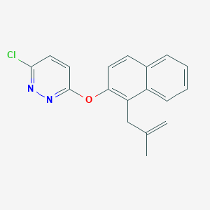 molecular formula C18H15ClN2O B14599986 3-Chloro-6-{[1-(2-methylprop-2-en-1-yl)naphthalen-2-yl]oxy}pyridazine CAS No. 61075-30-7