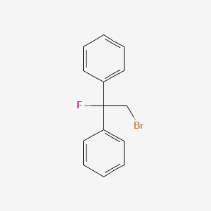 molecular formula C14H12BrF B14600009 1,1'-(2-Bromo-1-fluoroethane-1,1-diyl)dibenzene CAS No. 59974-22-0