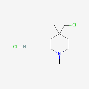 molecular formula C8H17Cl2N B1460003 4-(Chloromethyl)-1,4-dimethylpiperidine hydrochloride CAS No. 1803583-62-1