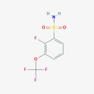 molecular formula C7H5F4NO3S B1460004 2-Fluoro-3-(trifluoromethoxy)benzene-1-sulfonamide CAS No. 1803608-45-8