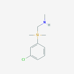 molecular formula C10H16ClNSi B14600048 1-[(3-Chlorophenyl)(dimethyl)silyl]-N-methylmethanamine CAS No. 58617-59-7