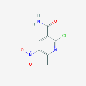 2-Chloro-6-methyl-5-nitropyridine-3-carboxamide