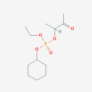 molecular formula C12H23O5P B14600084 Cyclohexyl ethyl 3-oxobutan-2-yl phosphate CAS No. 61010-65-9