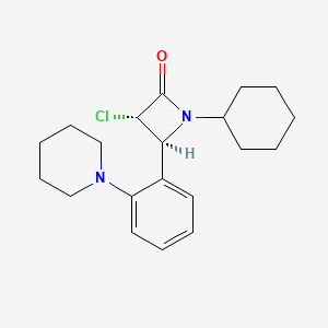 (3S,4S)-3-Chloro-1-cyclohexyl-4-[2-(piperidin-1-yl)phenyl]azetidin-2-one