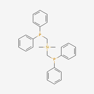 molecular formula C28H30P2Si B14600105 Phosphine, [(dimethylsilylene)bis(methylene)]bis[diphenyl- CAS No. 59557-18-5