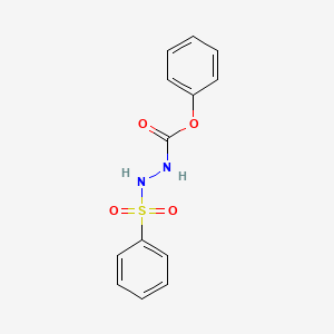 molecular formula C13H12N2O4S B14600113 Phenyl 2-(benzenesulfonyl)hydrazine-1-carboxylate CAS No. 58358-61-5