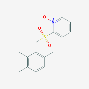 molecular formula C15H17NO3S B14600122 1-Oxido-2-[(2,3,6-trimethylphenyl)methylsulfonyl]pyridin-1-ium CAS No. 60264-51-9