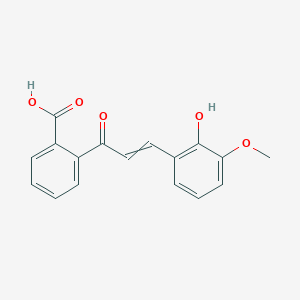 molecular formula C17H14O5 B14600134 2-[3-(2-Hydroxy-3-methoxyphenyl)acryloyl]benzoic acid CAS No. 60878-07-1