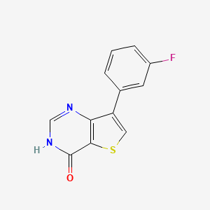 molecular formula C12H7FN2OS B1460016 7-(3-fluorophenyl)thieno[3,2-d]pyrimidin-4(3H)-one CAS No. 1031558-69-6