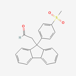 molecular formula C22H18O3S B14600195 {9-[4-(Methanesulfonyl)phenyl]-9H-fluoren-9-yl}acetaldehyde CAS No. 60253-24-9