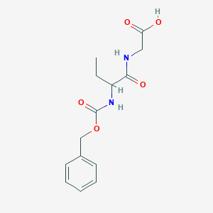 molecular formula C14H18N2O5 B1460020 2-[2-(苯甲氧羰基氨基)丁酰氨基]乙酸 CAS No. 2203016-69-5