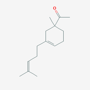 molecular formula C15H24O B14600211 1-[1-Methyl-3-(4-methylpent-3-en-1-yl)cyclohex-3-en-1-yl]ethan-1-one CAS No. 59742-23-3