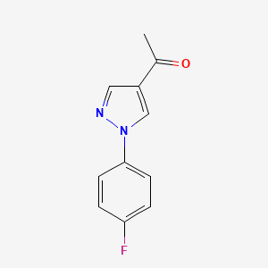molecular formula C11H9FN2O B1460023 1-[1-(4-氟苯基)-1H-吡唑-4-基]乙酮 CAS No. 1177283-25-8