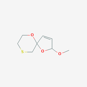 molecular formula C8H12O3S B14600231 2-Methoxy-1,6-dioxa-9-thiaspiro[4.5]dec-3-ene CAS No. 61212-10-0