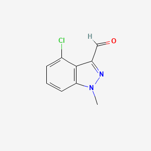 molecular formula C9H7ClN2O B1460024 4-氯-1-甲基-1H-吲唑-3-甲醛 CAS No. 1033693-09-2