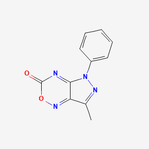 molecular formula C11H8N4O2 B14600247 7-Methyl-5-phenylpyrazolo[4,3-c][1,2,5]oxadiazin-3-one CAS No. 58663-02-8