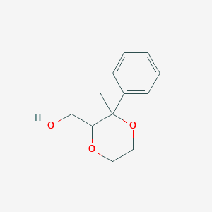 molecular formula C12H16O3 B14600271 (3-Methyl-3-phenyl-1,4-dioxan-2-yl)methanol CAS No. 61211-99-2