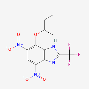 7-[(Butan-2-yl)oxy]-4,6-dinitro-2-(trifluoromethyl)-1H-benzimidazole