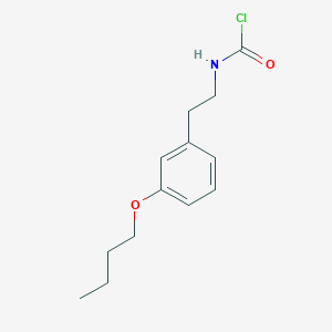 molecular formula C13H18ClNO2 B14600324 [2-(3-Butoxyphenyl)ethyl]carbamyl chloride CAS No. 59732-12-6