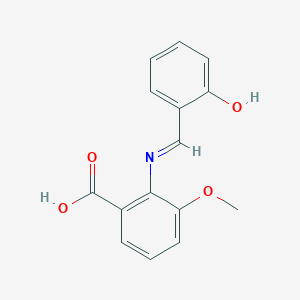 3-Methoxy-2-{[(6-oxocyclohexa-2,4-dien-1-ylidene)methyl]amino}benzoic acid