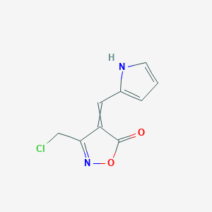 molecular formula C9H7ClN2O2 B1460034 (4E)-3-(Chloromethyl)-4-(1H-pyrrol-2-ylmethylene)-isoxazol-5(4H)-one CAS No. 1142199-61-8