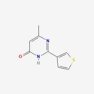 molecular formula C9H8N2OS B1460035 6-Methyl-2-(thiophen-3-yl)pyrimidin-4-ol CAS No. 1154551-86-6