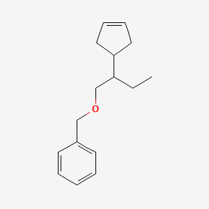 molecular formula C16H22O B14600351 {[2-(Cyclopent-3-en-1-yl)butoxy]methyl}benzene CAS No. 61032-32-4